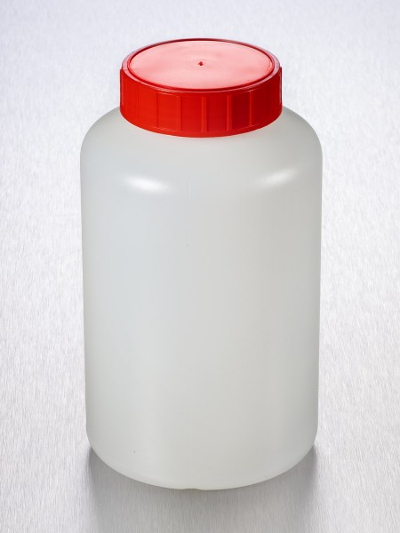 sterile Weithalsflasche, 1000 ml, HDPE, VE 68 St. natur, rund, Schraubverschluss [LR1000-05]