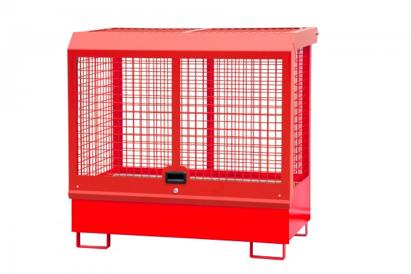 Depot GD-C, lackiert - feuerrot 1430x820x1390mm, 2 x 200-l-Fässer, 224 Liter