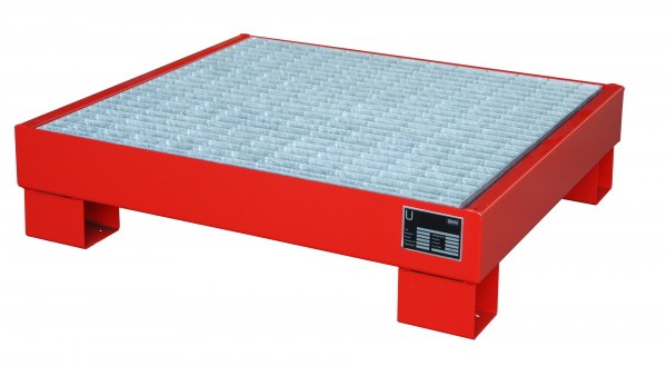 AW 60-2/M, lackiert - feuerrot 900x800x220mm, 4 x 60-l-Fässer, 61 Liter