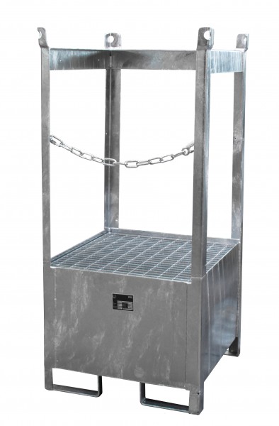 FSP-1, feuerverzinkt 755x755x1590mm, 1 x 200-l-Fass, 210 Liter