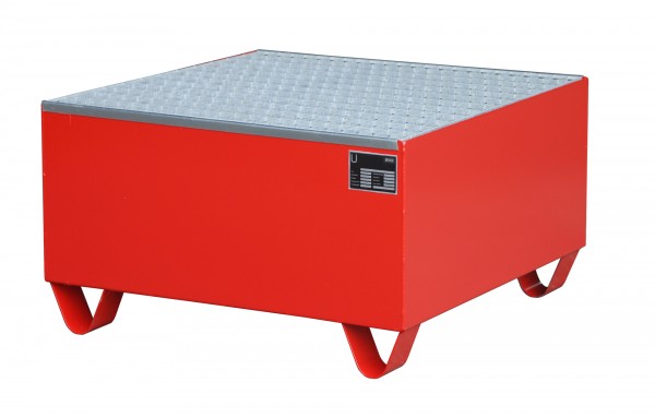 AW 2002, lackiert - feuerrot 800x800x460mm, 1 x 200-l-Fass, 203 Liter