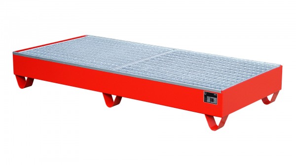 AW 2050, lackiert - feuerrot 1800x800x275mm, 3 x 200-l-Fässer, 202 Liter