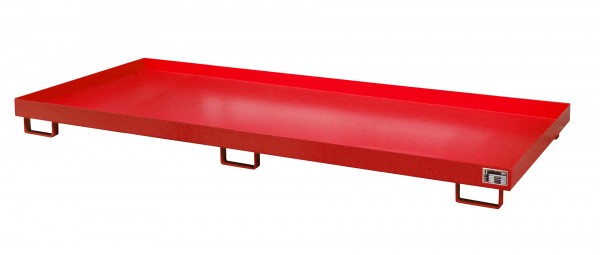 RW 3300-1, lackiert - feuerrot 3250x1300x190mm, Trägerlänge 3300mm, 240 Liter