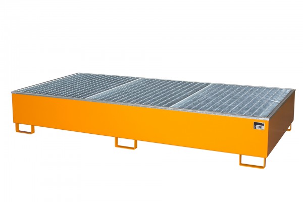 AW 1000-2/PE, lackiert - gelborange 2665x1315x440mm, 2 x 1000-l-IBC, 1000 Liter