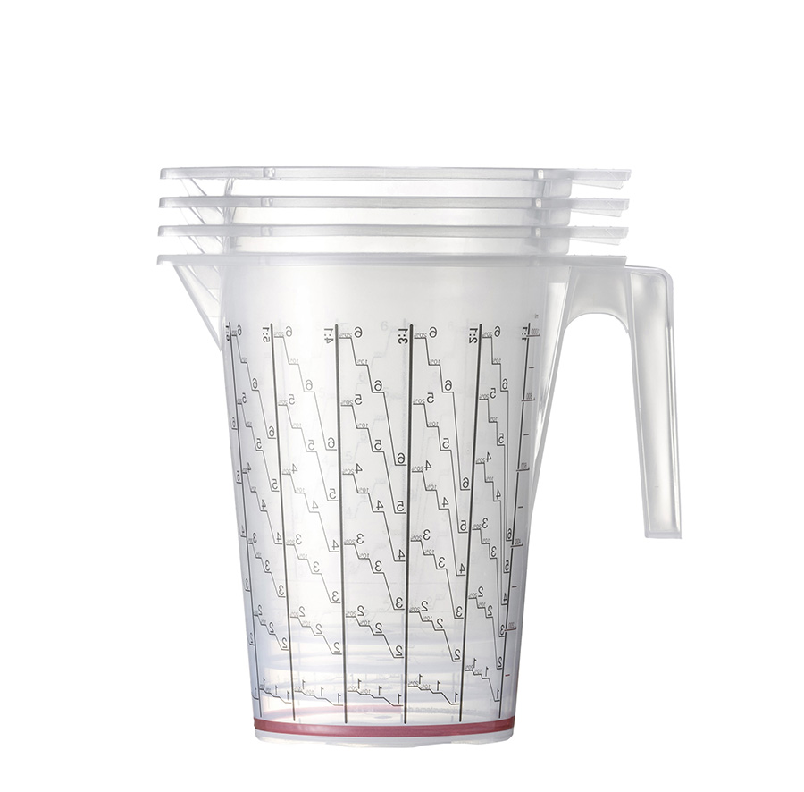 NEU Mischbecher mit Skala für Lacke 500 ml 100 Stück Top