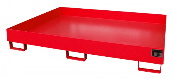 RW 1800, lackiert - feuerrot 1750x1300x250mm, Trägerlänge 1800mm, 240 Liter