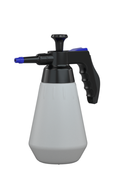 Druckpumpzerstäuber Profi 1,5L, 360°,PP / EPDM-Dichtungen, blau/schwarz, ErgoGrip Behälter PE-HD wei