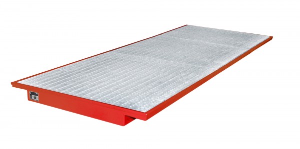 EHW 3600, lackiert - feuerrot 3550x1250/915x115mm, Trägerlänge 3600mm, 260 Liter