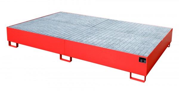 AW 1000-10F, lackiert - feuerrot 2690x1650x375mm, 10 x 200-l-Fässer, 2 x 1000-l-IBC, 1000 Liter