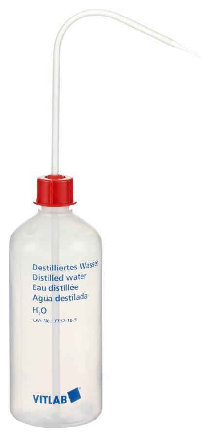 Vitsafe Spritzflasche Pe Ld 500 Ml Aufdruck Destilliertes Wasser Rotert