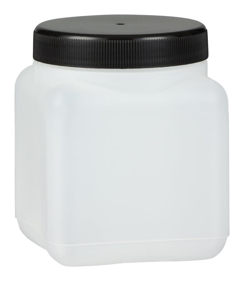 Weithalsflasche Weiß Vierk 500 Ml, Origverschl. Blau Mit UN-Zulassung