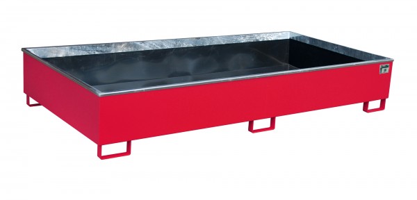 RW 2700-3 PE, lackiert - feuerrot 2665x1315x440mm, Trägerlänge 2700mm, 1000 Liter