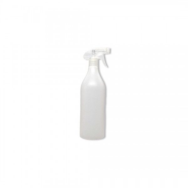 Sprüh-Zylinderflasche 1000 ml HDPE, natur inkl. ECKIGEM Sprayer --ABVERKAUF-- mit ECKIGEM Triggerspr