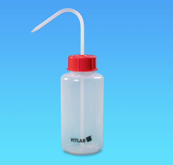 VITsafe Weithals-Spritzflasche PE-LD 500 ml ohne Aufdruck, mit VENT-CAP in rot