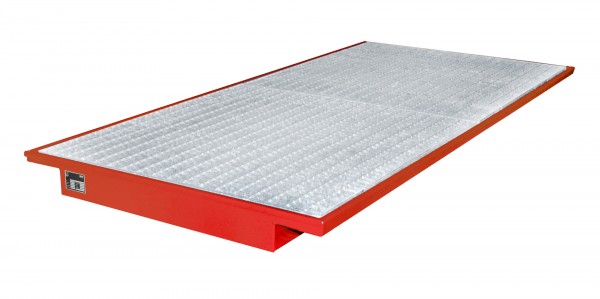 EHW 2700, lackiert - feuerrot 2650x1250/915x130mm, Trägerlänge 2700mm, 200 Liter