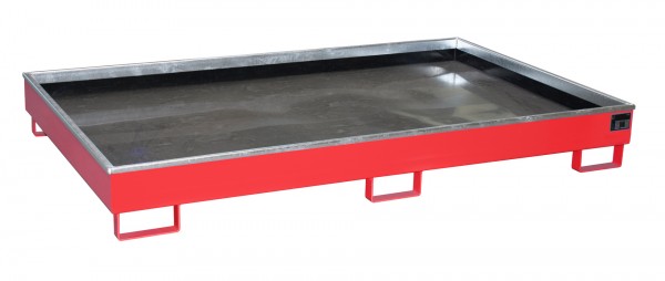 RW 2200-2 PE, lackiert - feuerrot 2165x1315x510mm, Trägerlänge 2200mm, 1000 Liter