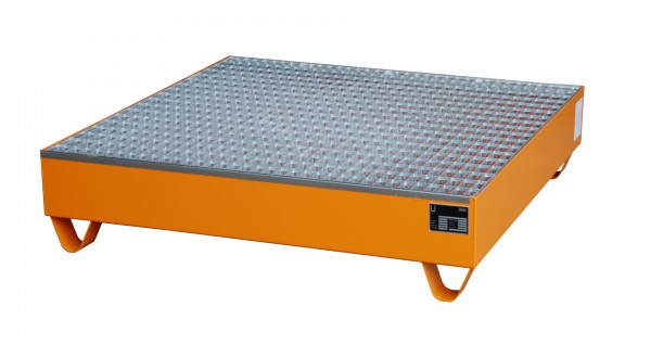 AW 2032, lackiert - gelborange 1200x1200x285mm, 4 x 200-l-Fässer, 216 Liter