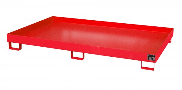 RW 2200-1, lackiert - feuerrot 2150x1300x225mm, Trägerlänge 2200mm, 240 Liter