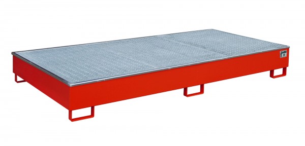 RW-GR 2700-2 PE, lackiert - feuerrot 2665x1315x305mm, Trägerlänge 2700mm, 540 Liter