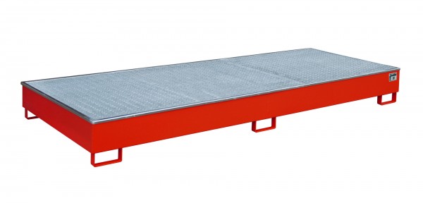 RW-GR 3300-2 PE, lackiert - feuerrot 3265x1315x270mm, Trägerlänge 3300mm, 540 Liter