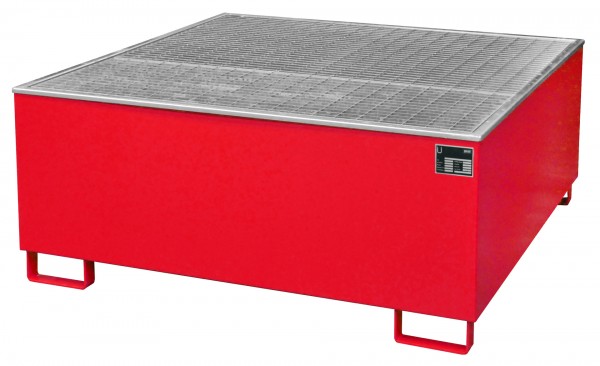 AW 1000/PE, lackiert - feuerrot 1475x1475x625mm, 1 x 1000-l-IBC, 1000 Liter