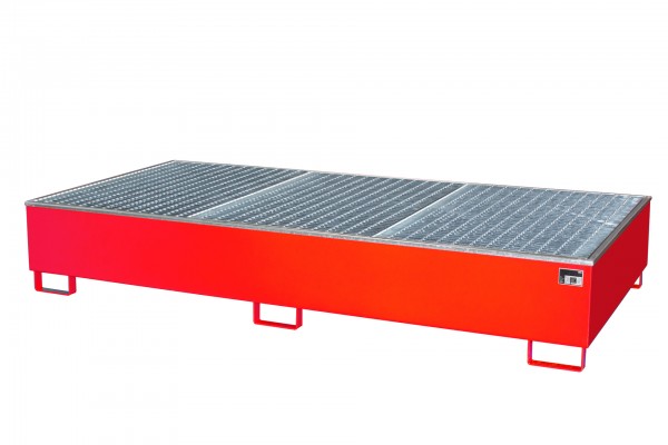 AW 1000-2/PE, lackiert - feuerrot 2665x1315x440mm, 2 x 1000-l-IBC, 1000 Liter