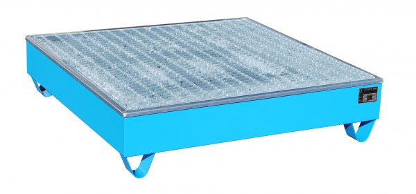 AW-4/A/PE, lackiert - lichtblau 1215x1215x290mm, 4 x 200-l-Fässer, 211 Liter