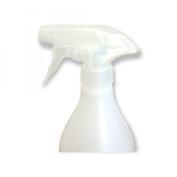Sprüh-Zylinderflasche 1000 ml HDPE, natur inkl. RUNDEM Sprayer natur mit RUNDEM Triggersprayer aus P