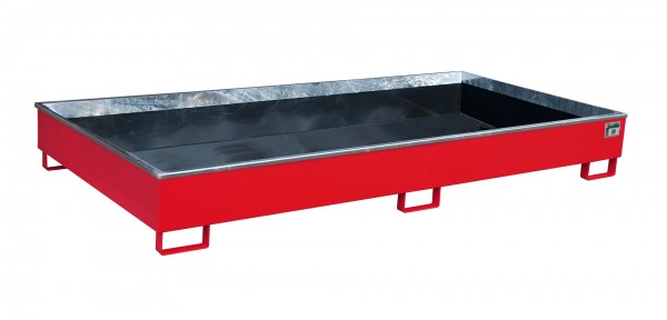 RW 2700-2 PE, lackiert - feuerrot 2665x1315x305mm, Trägerlänge 2700mm, 540 Liter