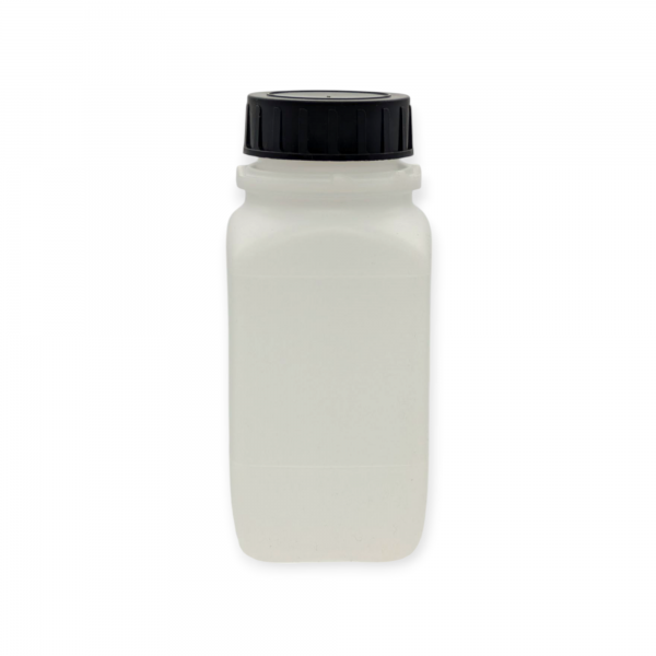 Weithalsflasche natur vierk, 500 ml schw. Schraubverschluss