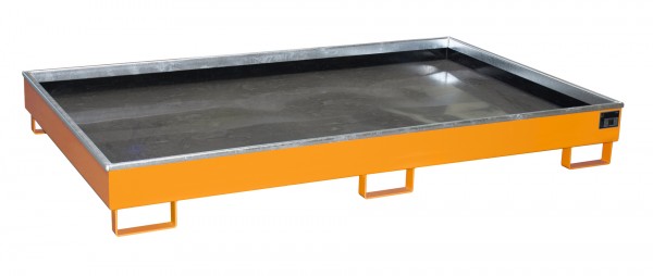 RW 2200-2 PE, lackiert - gelborange 2165x1315x510mm, Trägerlänge 2200mm, 1000 Liter