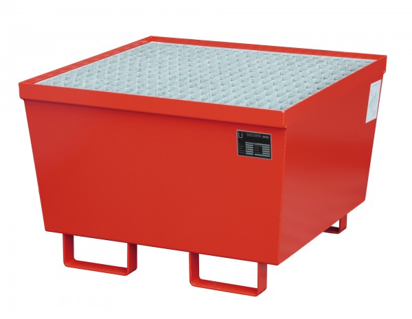 AM-1, lackiert - feuerrot 800x800x545mm, 1 x 200-l-Fass, 215 Liter