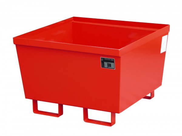 AO-1, lackiert - feuerrot 800x800x545mm, 229 Liter