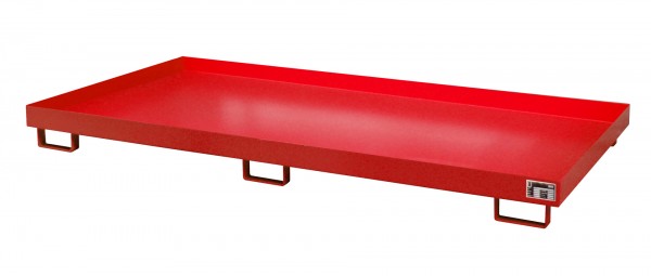 RW 2700-1, lackiert - feuerrot 2650x1300x210mm, Trägerlänge 2700mm, 240 Liter