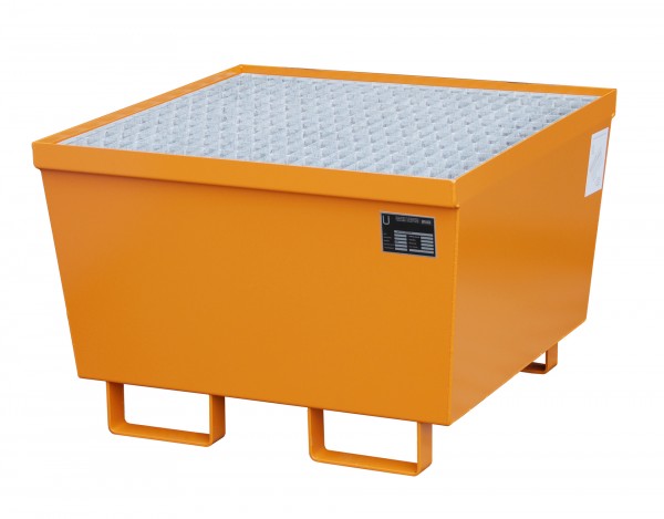 AM-1, lackiert - gelborange 800x800x545mm, 1 x 200-l-Fass, 215 Liter