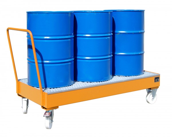 FA 2050 SR, lackiert - gelborange 1800x800x430mm, 3 x 200-l-Fass, 202 Liter