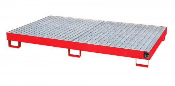 RW-GR 2200-1, lackiert - feuerrot 2150x1300x225mm, Trägerlänge 2200mm, 240 Liter