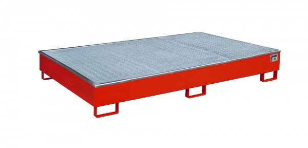 RW-GR 2200-2 PE, lackiert - feuerrot 2165x1315x510mm, Trägerlänge 2200mm, 1000 Liter