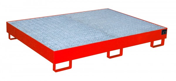 RW-GR 1800, lackiert - feuerrot 1750x1300x250mm, Trägerlänge 1800mm, 240 Liter