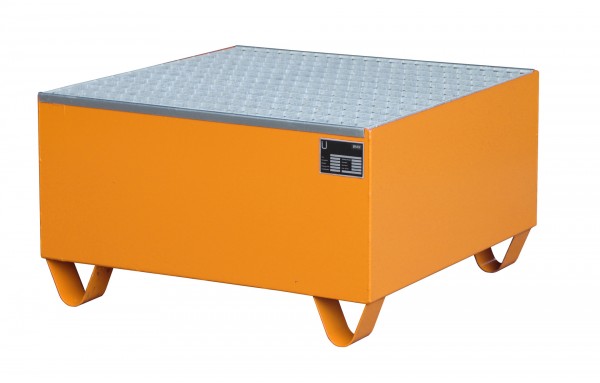 AW 2002, lackiert - gelborange 800x800x460mm, 1 x 200-l-Fass, 203 Liter