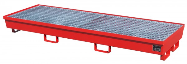 AM-4/B, lackiert - feuerrot 2400x800x285mm, 4 x 200-l-Fässer, 233 Liter