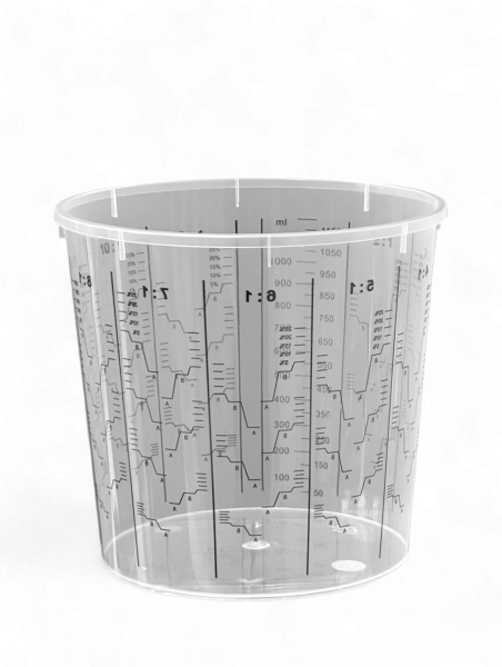 E-D-Mischbecher 1400 ml, gedruckte Skala bis 1200 ml, Pckg mit 200 Stück