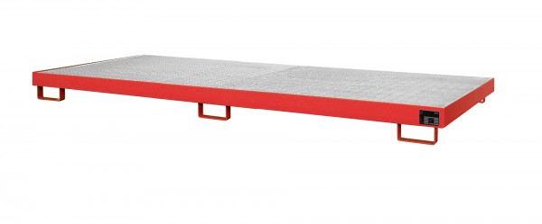 RW-GR 3300-1, lackiert - feuerrot 3250x1300x190mm, Trägerlänge 3300mm, 240 Liter