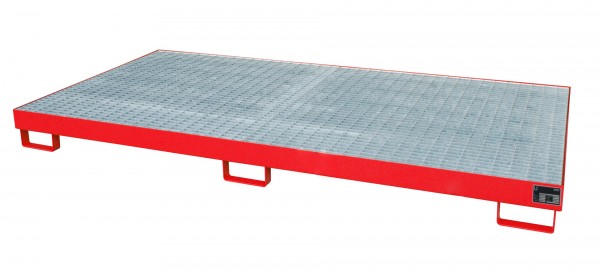 RW-GR 2700-1, lackiert - feuerrot 2650x1300x210mm, Trägerlänge 2700mm, 240 Liter